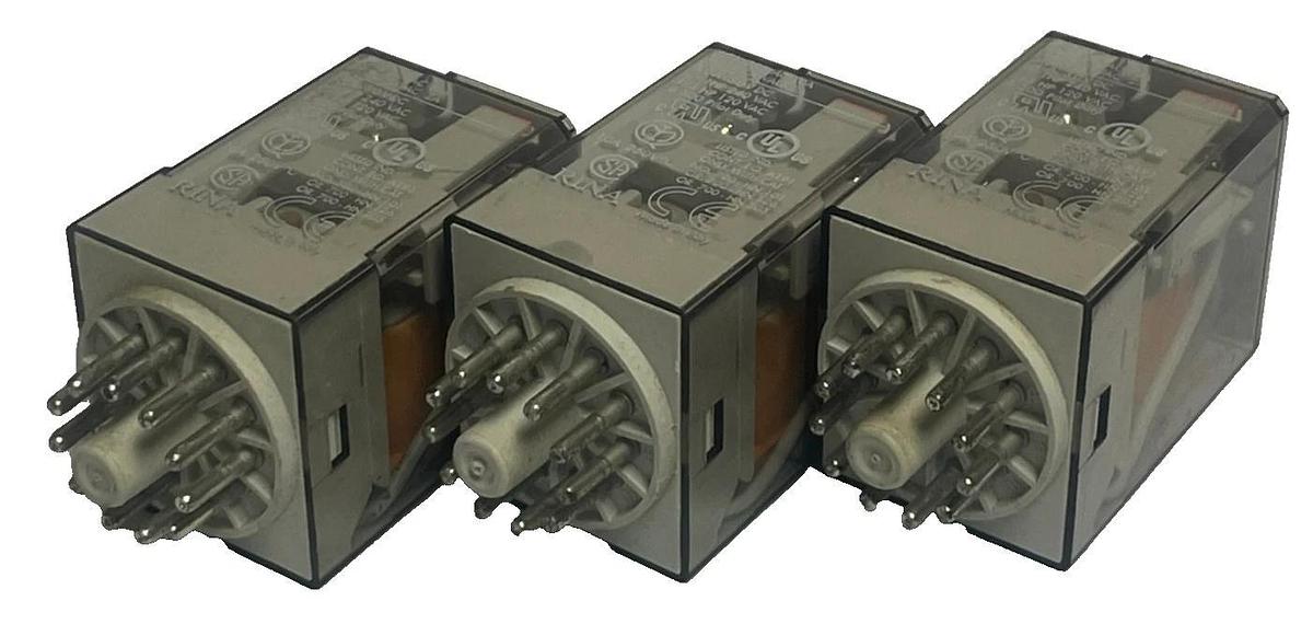 Used LOT OF 3 ALLEN-BRADLEY 700-HA33A1 SER. D CONTROL RELAY 3 N.O. 3 N.C.