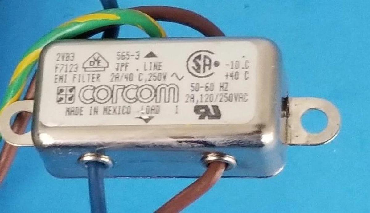 Used TRIAD CONTROLS INC. EB32MT1 POWER BOARD W/ CORCOM 2VB3 LINE FILTER