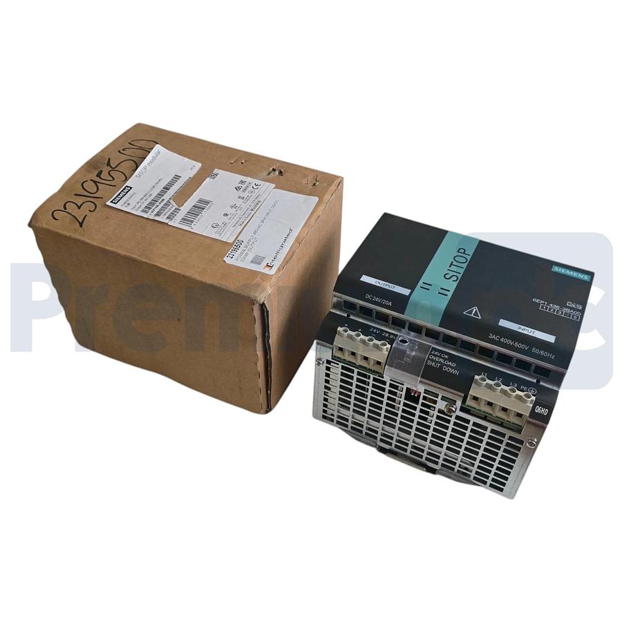 Used Siemens 6EP1436-3BA00 SITOP Modular Power Supply 3Ph 400-500VAC 24VDC 20A NSMP
