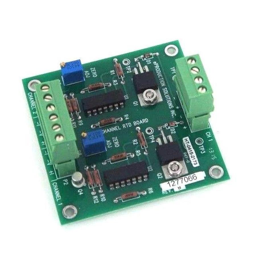Used NEW PRODUCTION SOLUTIONS PC90-00006-00 DUAL CHANNEL RTD BOARD REV B