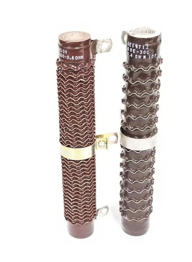 Used LOT OF 2 NEW AVE-300-0.4 OHM RESISTORS, 723663002, HE19712, HE10509, AVE300, 10P