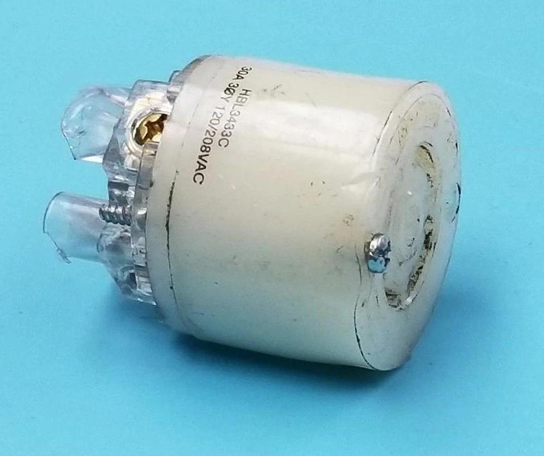 Used HUBBELL HBL3433C CONNECTOR 30A, 120/208VAC (INCOMPLETE)