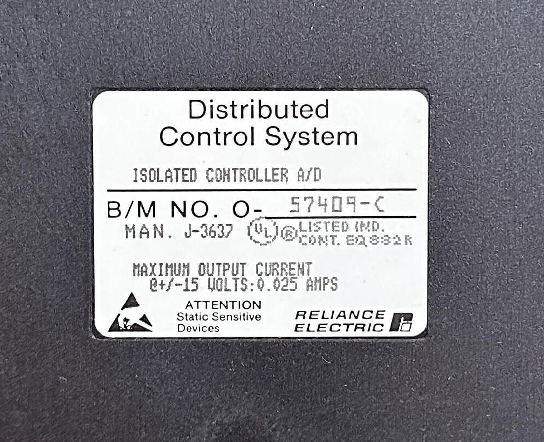 Used NEW RELIANCE ELECTRIC 57409-C / 57409 ISOLATED CONTROL ANALOG INPUT MODULE