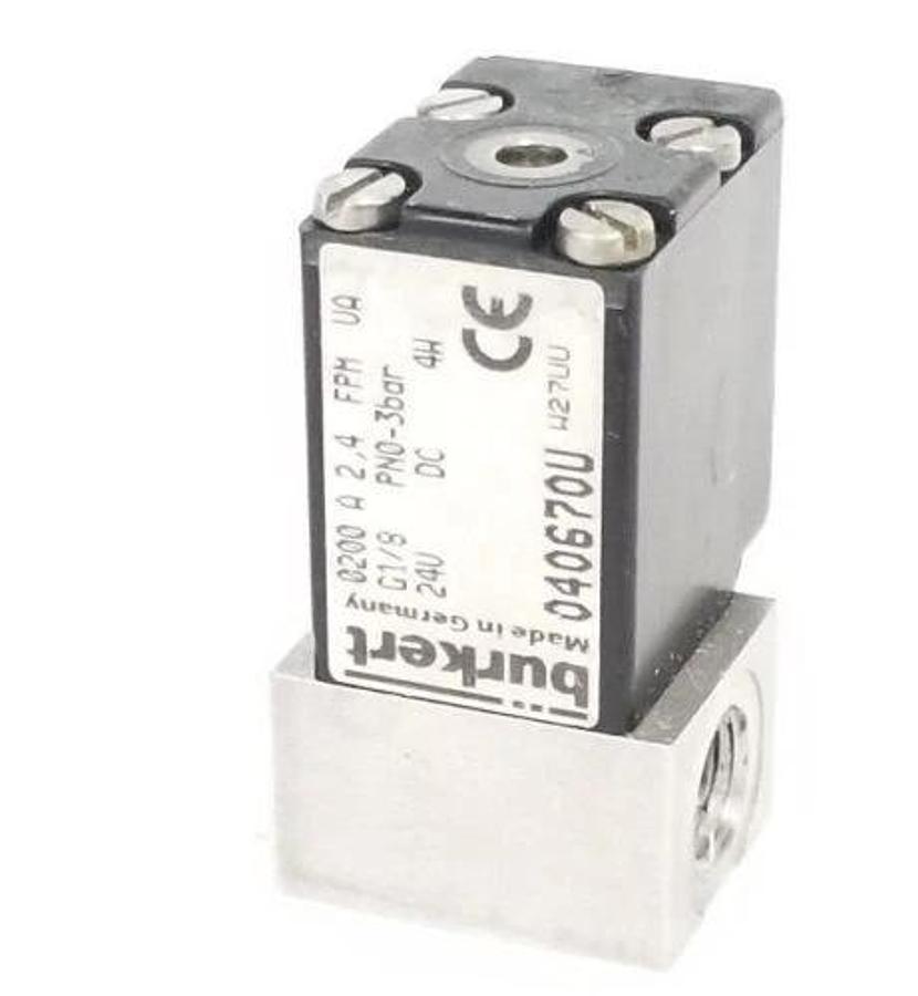 Used BURKERT 040670U SOLENOID VALVE 2/2 WAY 24VDC, 4WATT