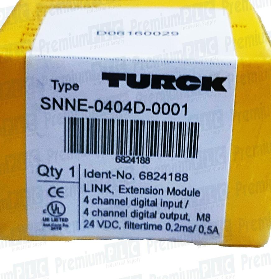 Used NEW TURCK SNNE-0404D-0001 PICONET EXTENSION MODULE LINK 4IN/4OUT 24VDC 6824188