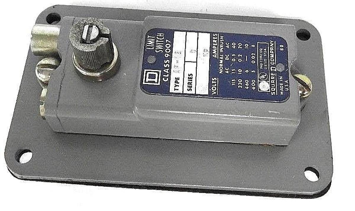 Used NEW SQUARE D 9007-AF-12 LIMIT SWITCH 9007AF12, SER. D