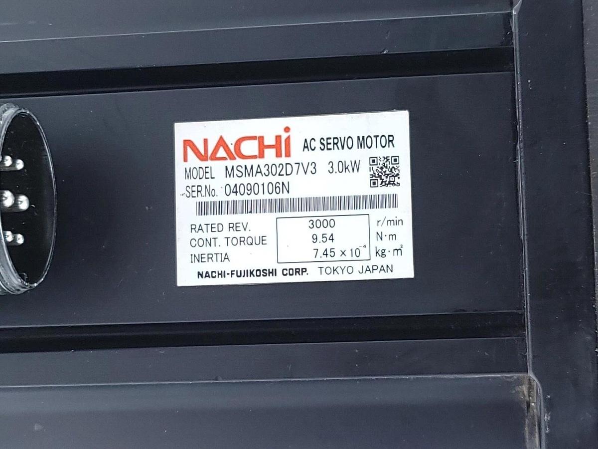Used NACHI MSMA302D7V3 AC SERVO MOTOR 3.0kW