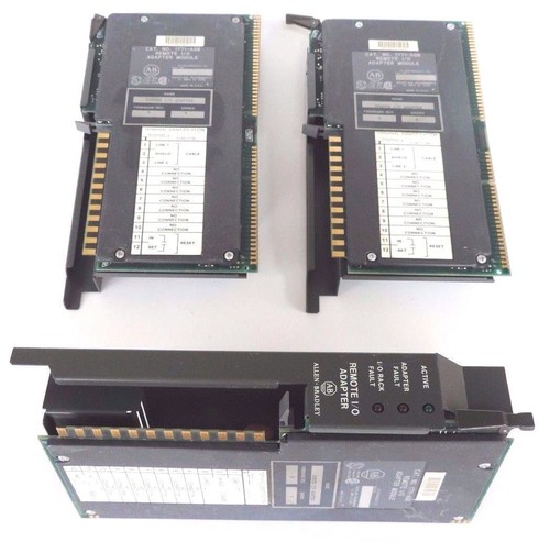 Used (3) ALLEN BRADLEY 1771-ASB REMOTE I/O ADAPATER MODULES F/W REV B SER A 1771ASB