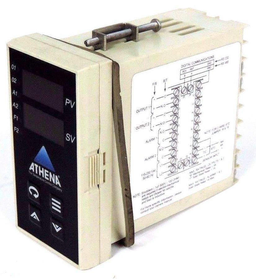 Used ATHENA 18KFF0000000 TEMPERATURE CONTROLLER RANGE 0-2460F 115/230VAC
