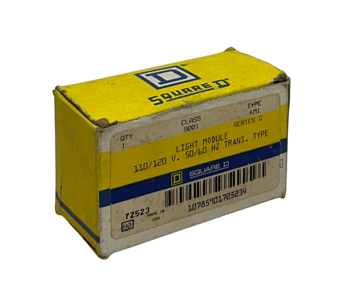 Used SQUARE D CLASS 9001 KM1 / 9001KM1 LIGHT MODULE 110/120V 50/60Hz TRANS TYPE NSMP