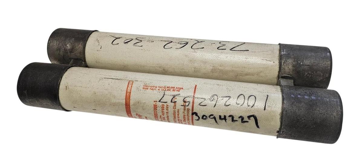 Used GOULD SHAWMUT CS-3 AMP-TRAP CURRENT LIMITING FUSE A1550X100E-1 15.5KV 100E CS3