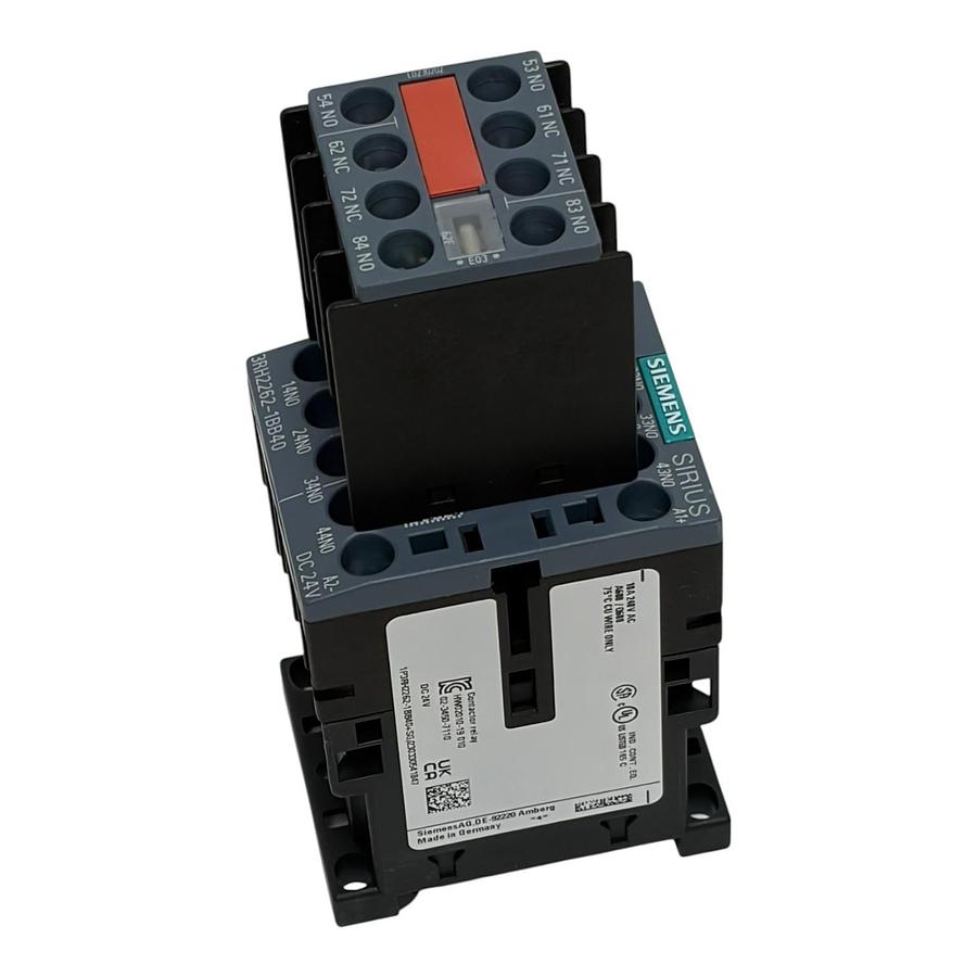 Used Siemens Sirius 3RH2262-1BB40 Contactor Relay 24VDC 62E Auxiliary Block New