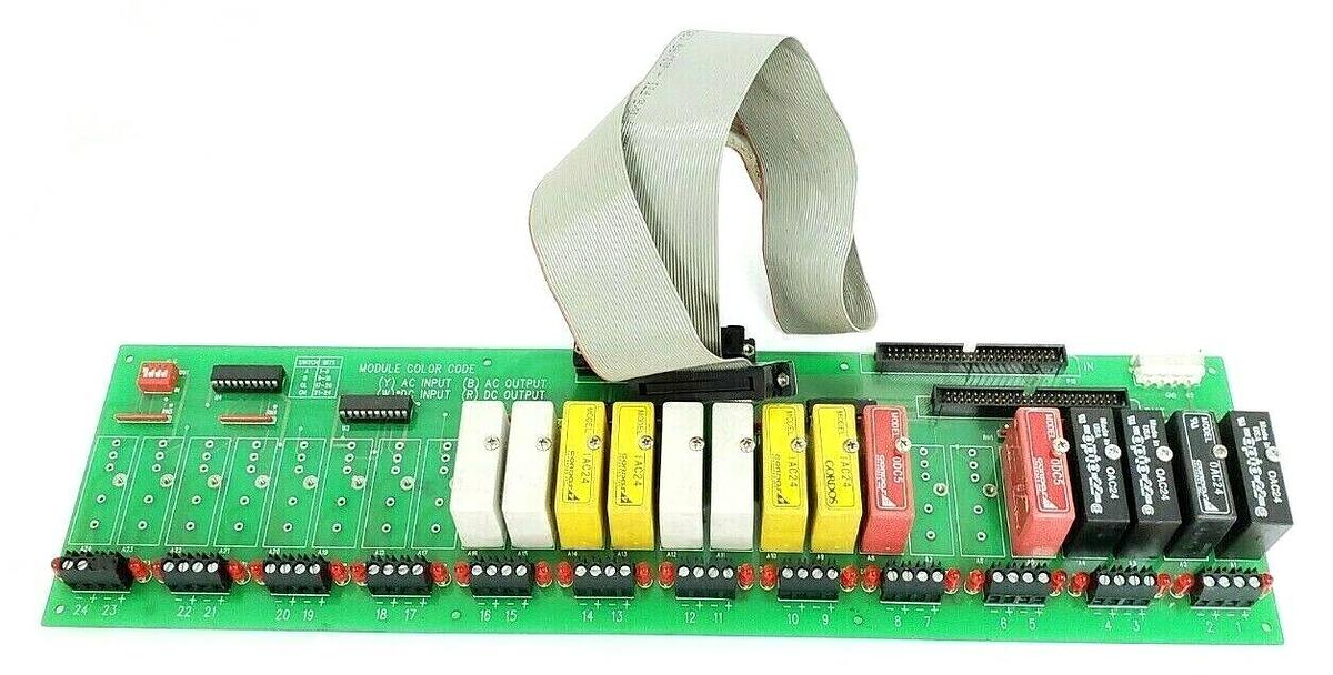 Used COMPUTER BOARDS INC. CK-66-0019 RELAY BOARD COLOR CODED W/ IDC5 IAC24 ODC5 OAC24