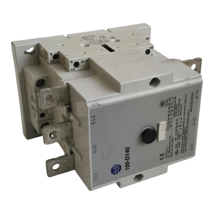 Used Allen Bradley 100-D140D11 /B IEC Contactor 3PH 140A 600V 110/120V-Coil 100-D140