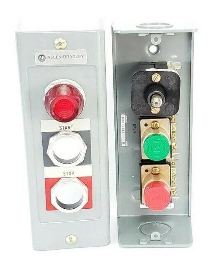 NEW ALLEN BRADLEY 800H-2HAR PUSHBUTTON STATION ASSEMBLY SER. M