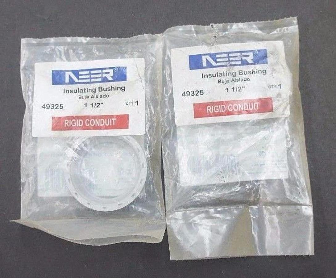 Used LOT OF 2 NEW NEER 49325 INSULATING BUSHINGS 1-1-/2" RIGID CONDUIT
