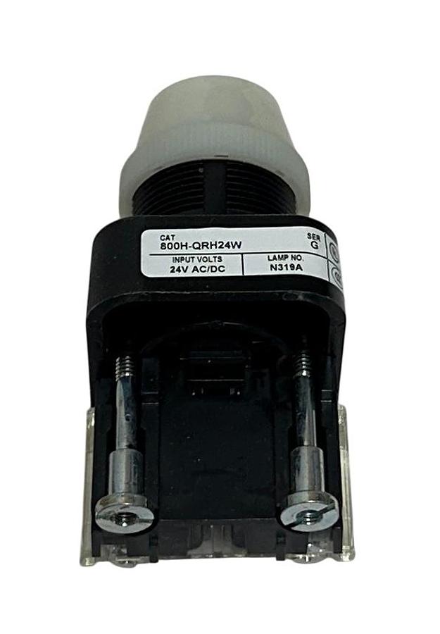 Used ALLEN BRADLEY 800H-QRH24W /G 30mm RED PILOT LIGHT 800H PUSH BUTTON OEM NSMP