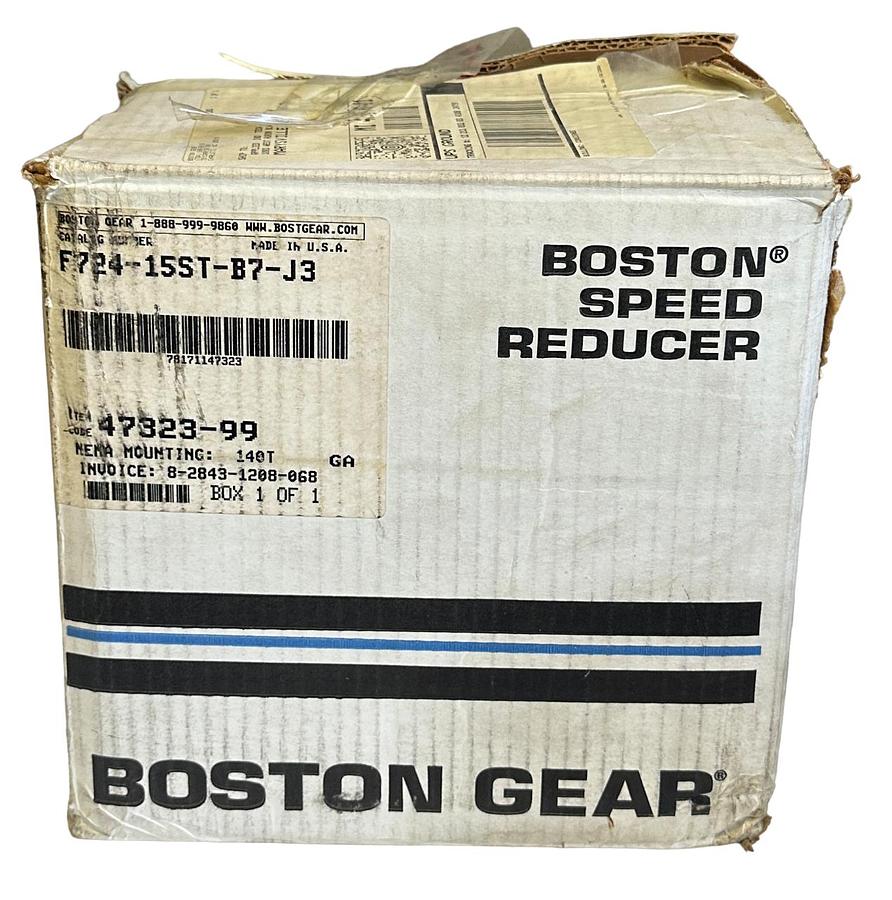 Used NEW BOSTON GEAR F724-15ST-B7-J3 / F72415STB7J3 WORM GEAR REDUCER 15:1 RATIO