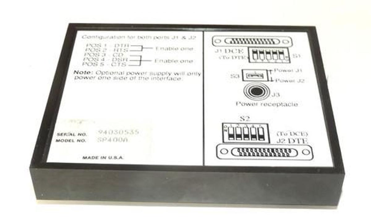 Used BLACK BOX SP400A OPTO - ISOLATOR DCE TO DTE