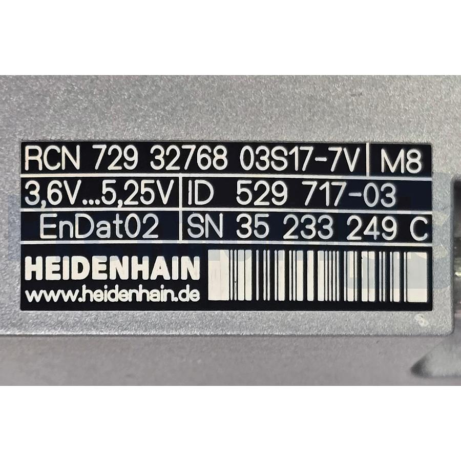 Used HEIDENHAIN RCN729 RCN 729 32768 03S17-7V | M8 Absolute Encoder EnDat02 529717-03