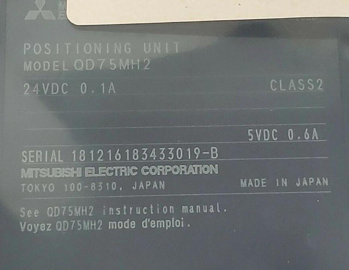 Used NIB MITSUBISHI ELECTRIC QD75MH2 POSITIONING UNIT 2 AXES 600 DATA / AXIS PTP