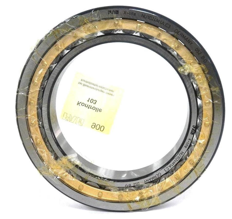Used NIB FAG NU1024-M1A-C3 SINGLE ROW CYLINDRICAL ROLLER BEARING NU1024M1A.C3
