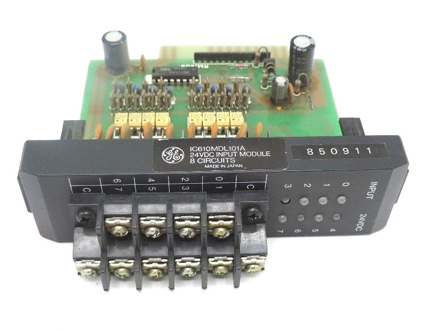 Used GENERAL ELECTRIC IC610MDL101A 24VDC INPUT MODULE 8 CIRCUITS