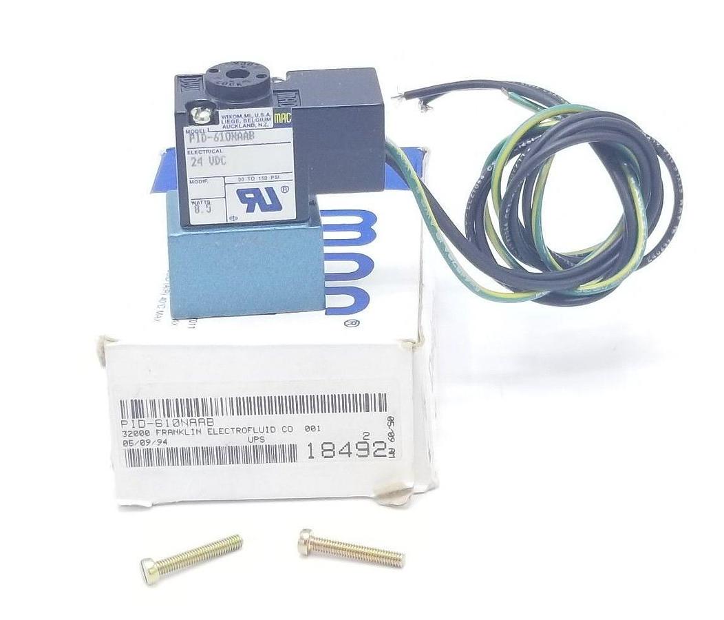 Used NIB MAC PI0-610NAAB SOLENOID VALVE, PI0610NAAB, 24 VDC, 8.5W