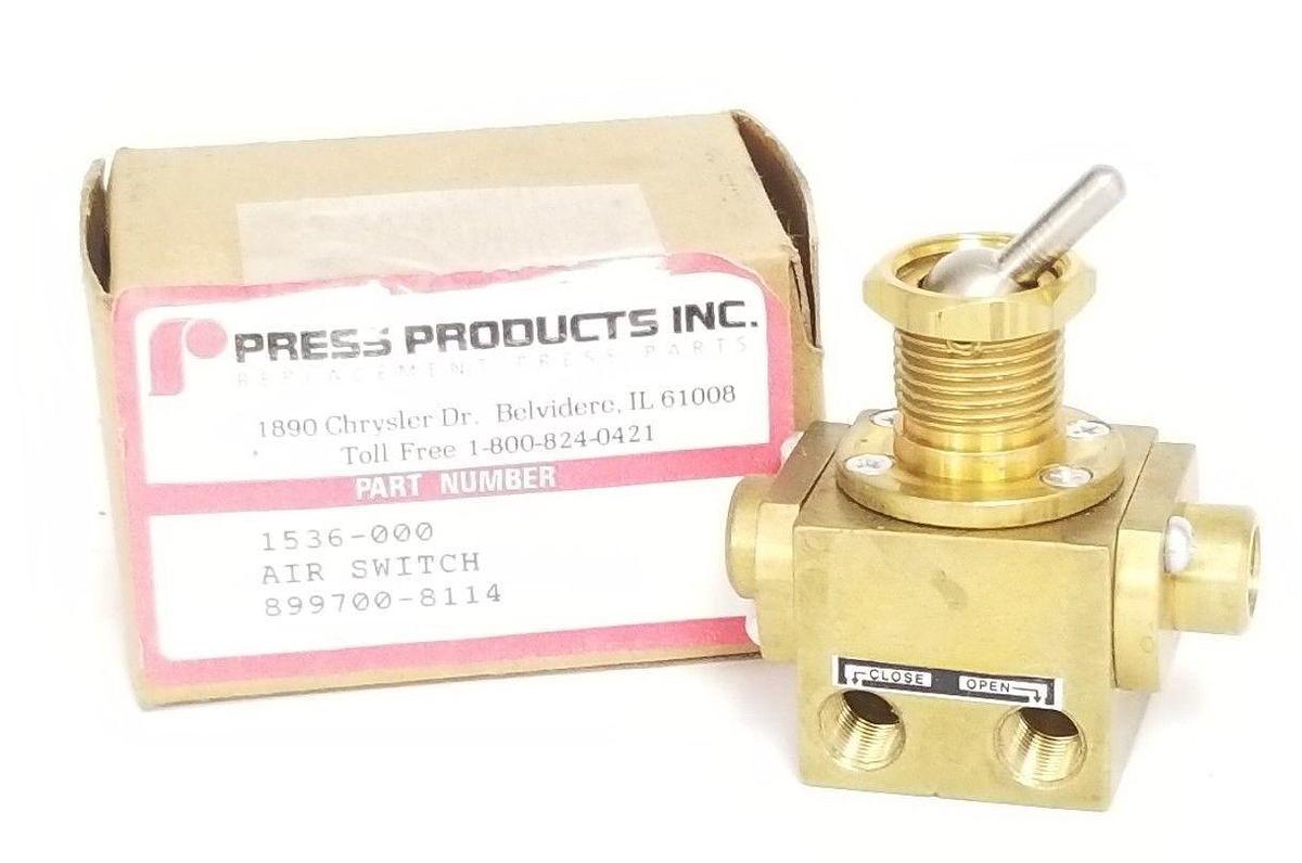 Used NIB PRESS PRODUCTS INC. 1536-000 AIR SWITCH 899700-8114