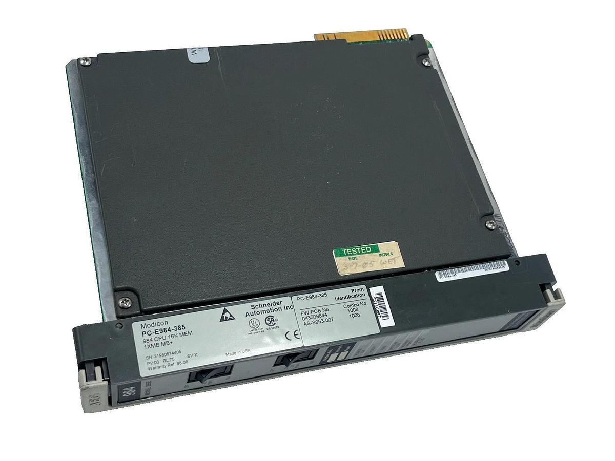 Used Schneider Electric Modicon PC-E984-385 984 CPU 16K Memory MB/MB+ Controller
