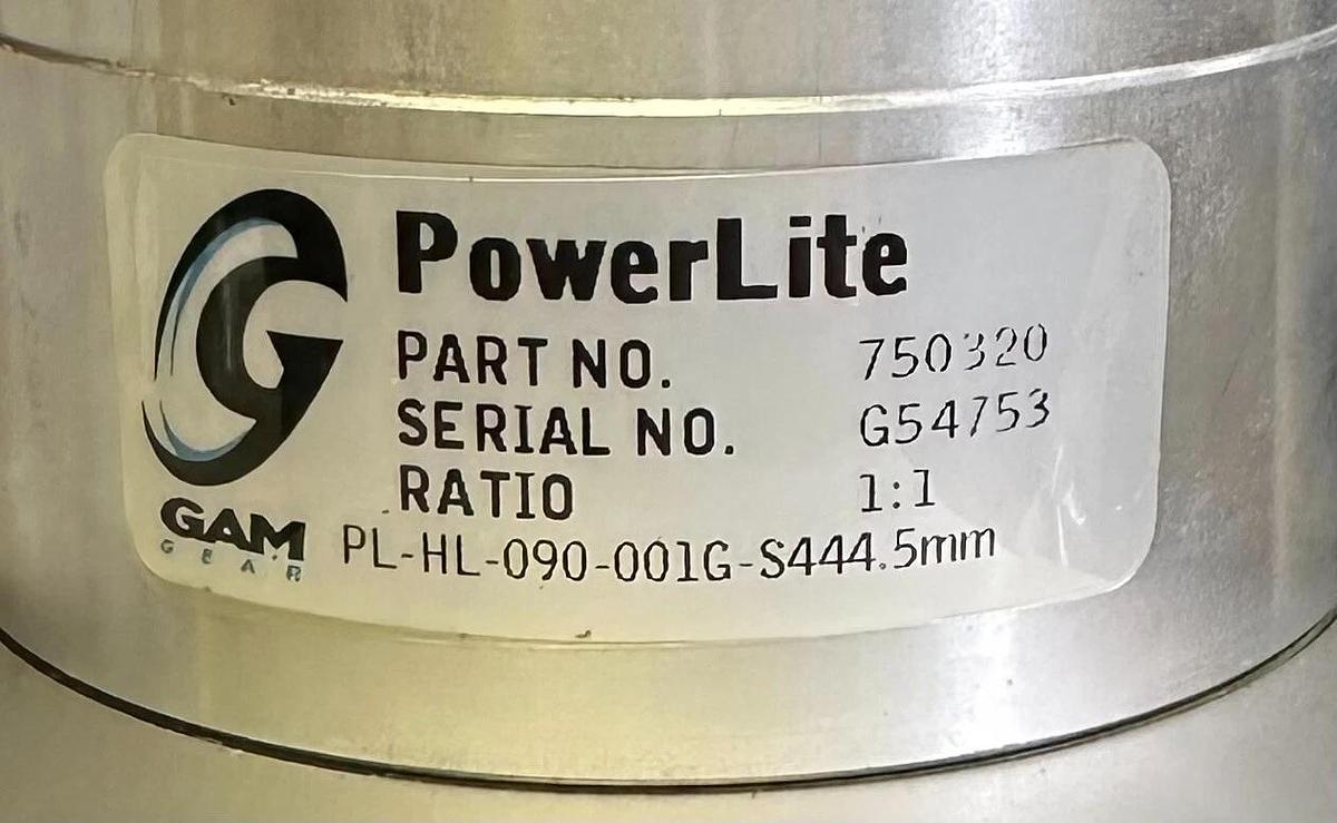 NEW GAM GEAR PL-HL-090-001G-S444.5mm PowerLite GEARBOX 1:1 RATIO 750320