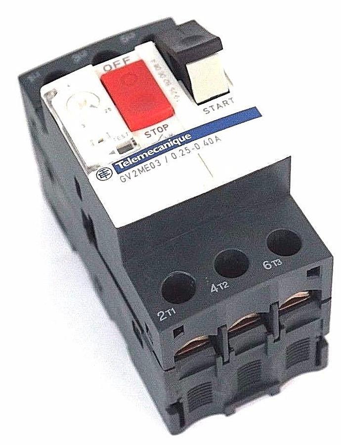 Used NEW TELEMECANIQUE GV2ME03 / 0.25-0.40A MOTOR CIRCUIT BREAKER