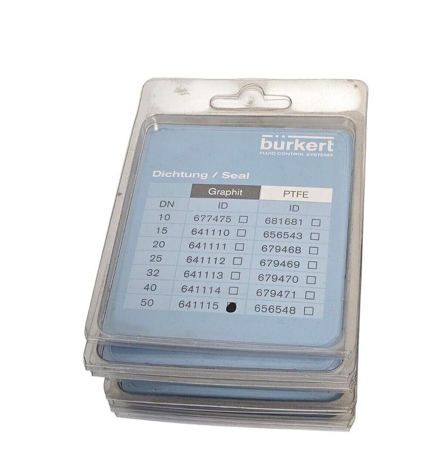 Used LOT OF 10 NEW BURKERT 641115 GRAPHITE SEALING RINGS