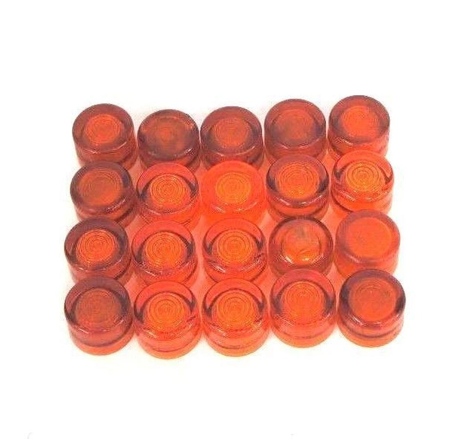 LOT OF 20 NEW ALLEN BRADLEY 800T-N42 AMBER LENS CAPS 800TN42