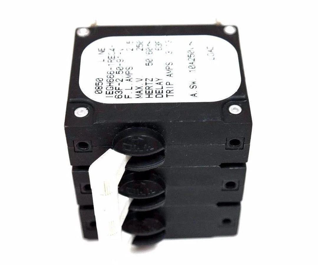 NEW AIRPAX IEGH666-1REC4-63F-2.50-91-V BREAKER IEGH666-1REC4 2.5AMP