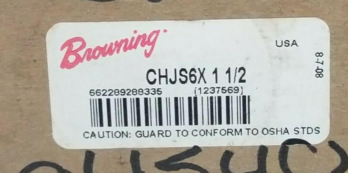 Used NIB BROWNING CHJS6X 1 1/2 JAW COUPLING, 1-1/2" BORE, CHJS6X11/2