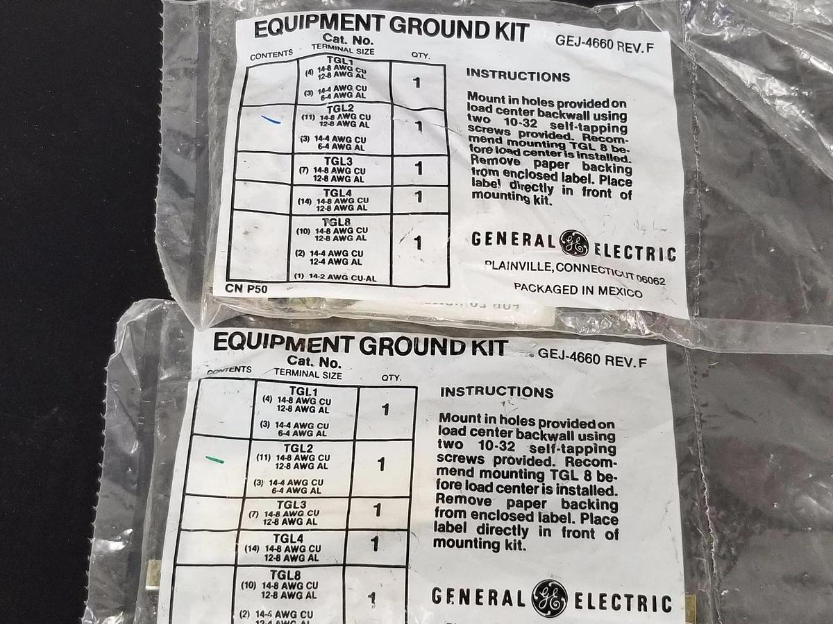 Used LOT OF 2 NEW GENERAL ELECTRIC GEJ-4660 EQUIPMENT GROUND KITS GEJ4660 REV. F