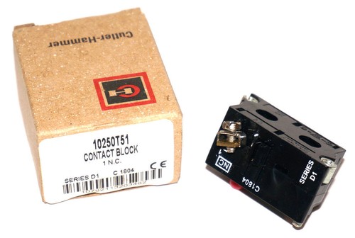 Used NEW CUTLER HAMMER 10250T-51 CONTACT BLOCK SERIES D1 10250T51