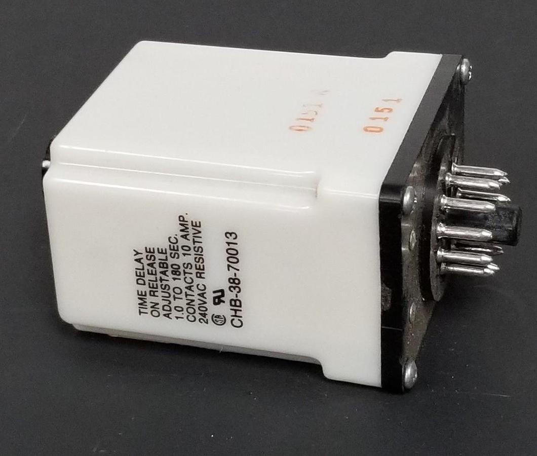 Used POTTER & BRUMFIELD CHB-38-70013 TIME DELAY RELAY 120VAC 1-6SEC 11-PIN