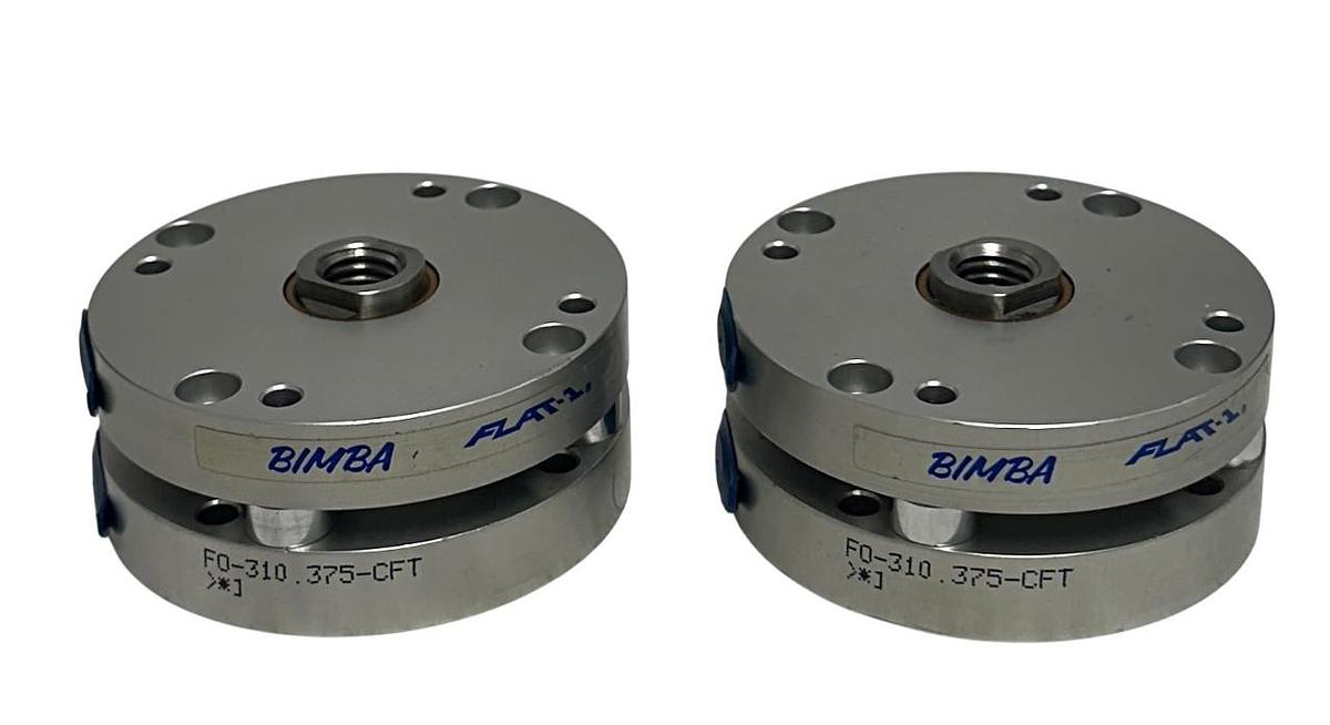 Used 2 BIMBA FO-310.375-CFT / FO310375CFT / F0-310.375-CFT CYLINDERS FLAT-1 NSNP