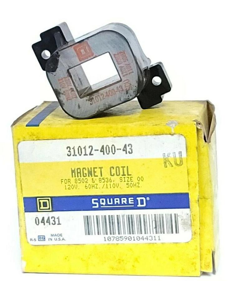 Used LOT OF 4 NIB SQUARE D 31012-400-43 MAGNET COILS 120V. 60HZ/110 50HZ