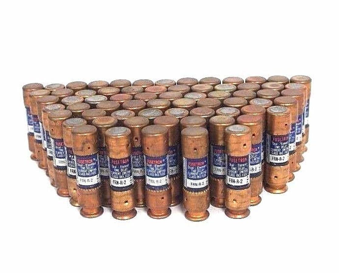 Used LOT OF 67 COOPER BUSSMANN FRN-R-2 FUSETRON FUSES FRNR2 CLASS RK5