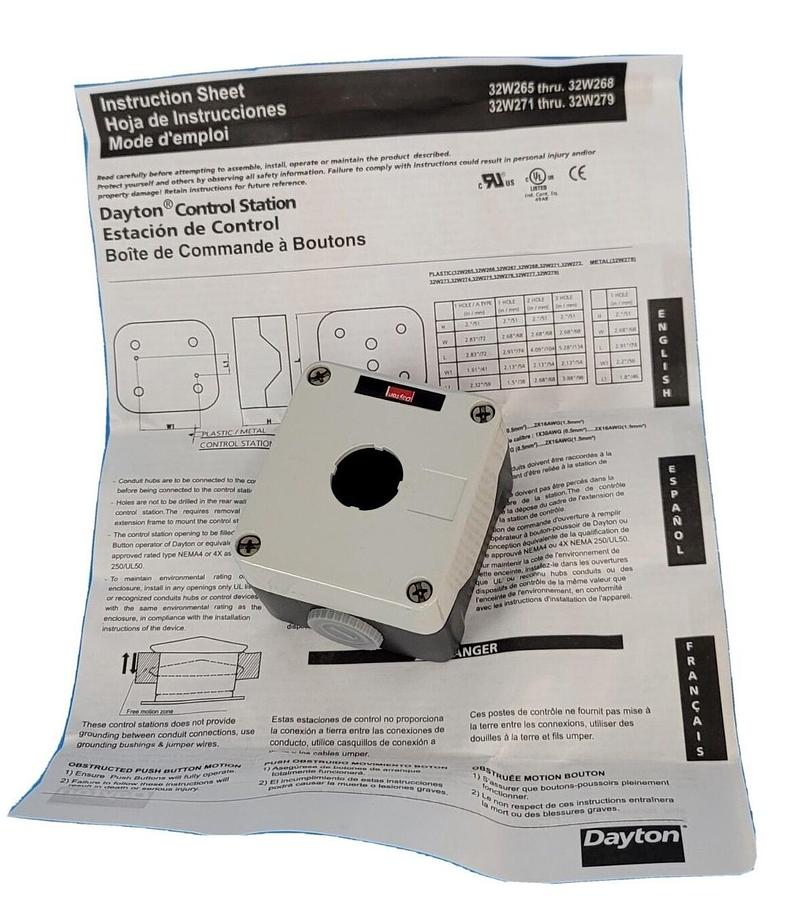 NIB DAYTON 32W278 CONTROL STATION