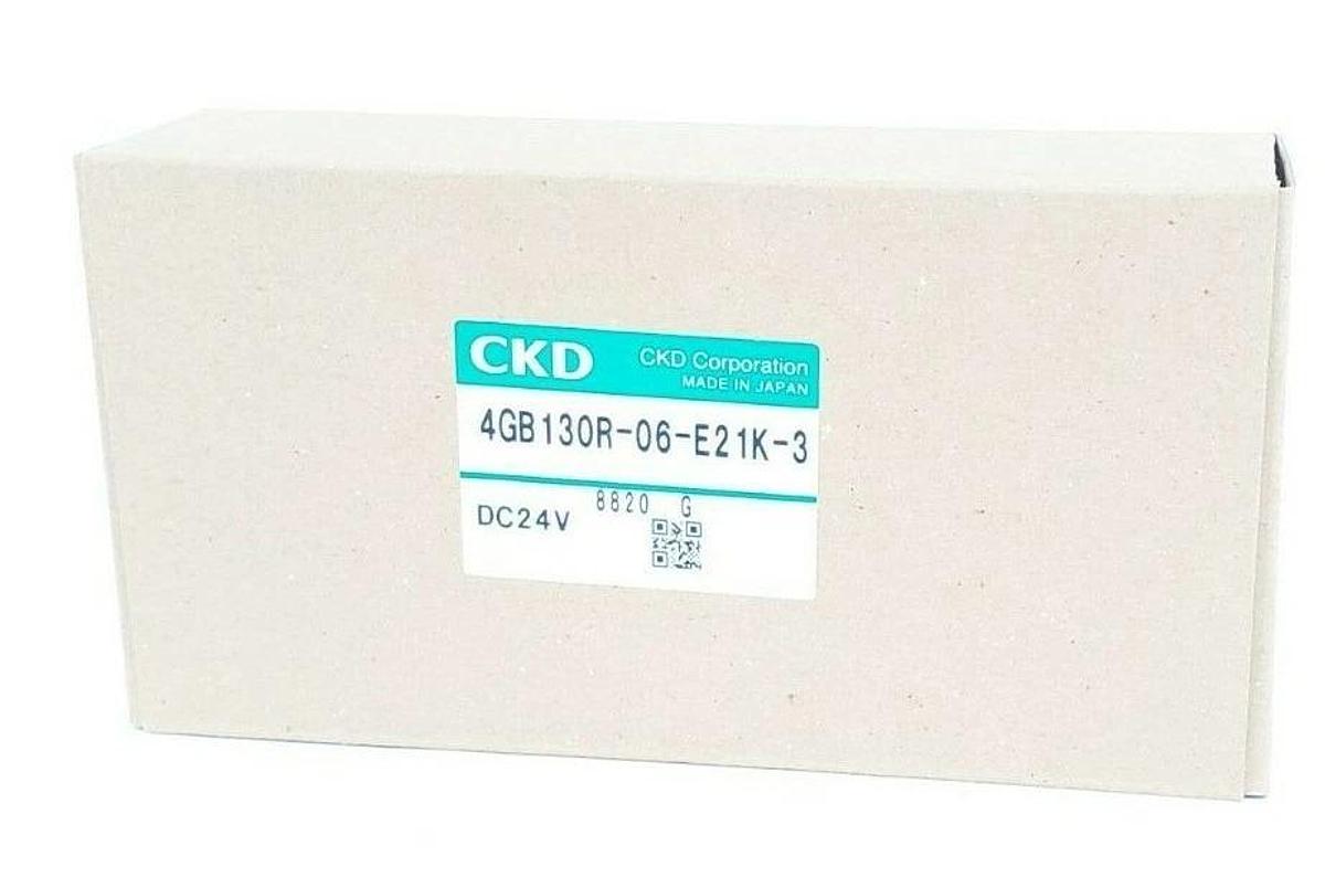 Used NIB CKD 4GB130R-06-E21K-3 SOLENOID VALVE DC24V, 4GB130R06E21K3