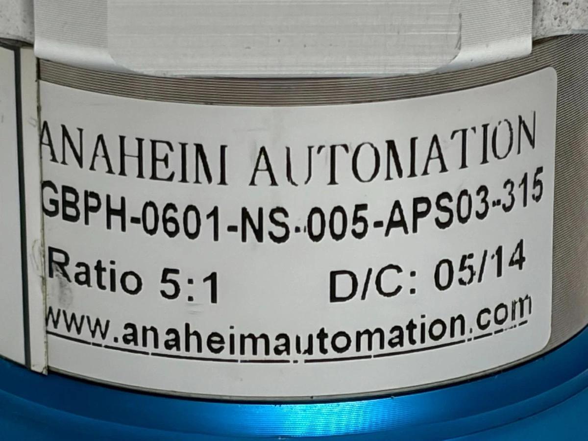 Used Anaheim Automation GBPH-0601-NS-005-APS03-315 Planetary Gearbox 5:1