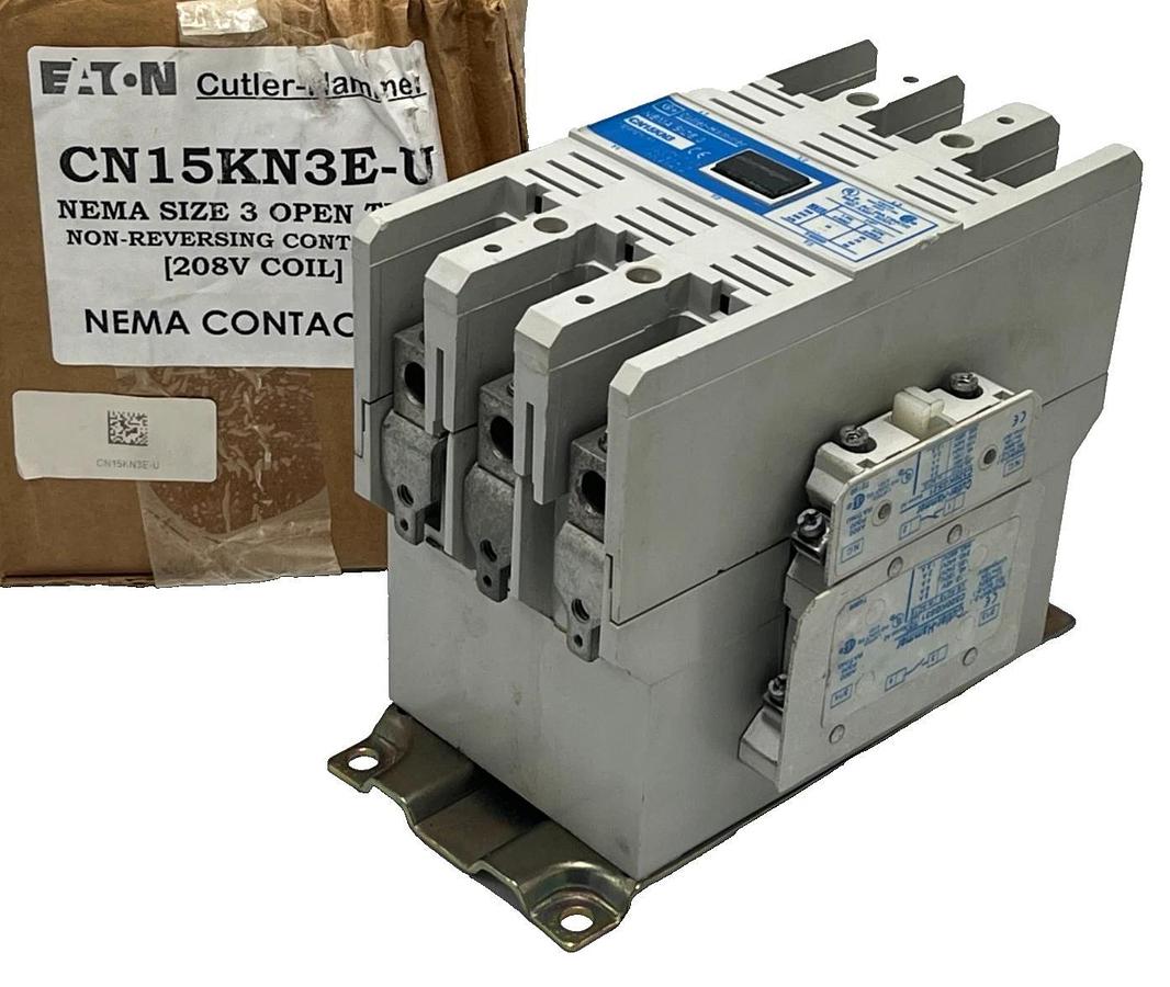 CUTLER-HAMMER CN15KN3E-U SER A 1NEMA Size 3 OPEN TYPE NON-REV. 90A 208V COIL