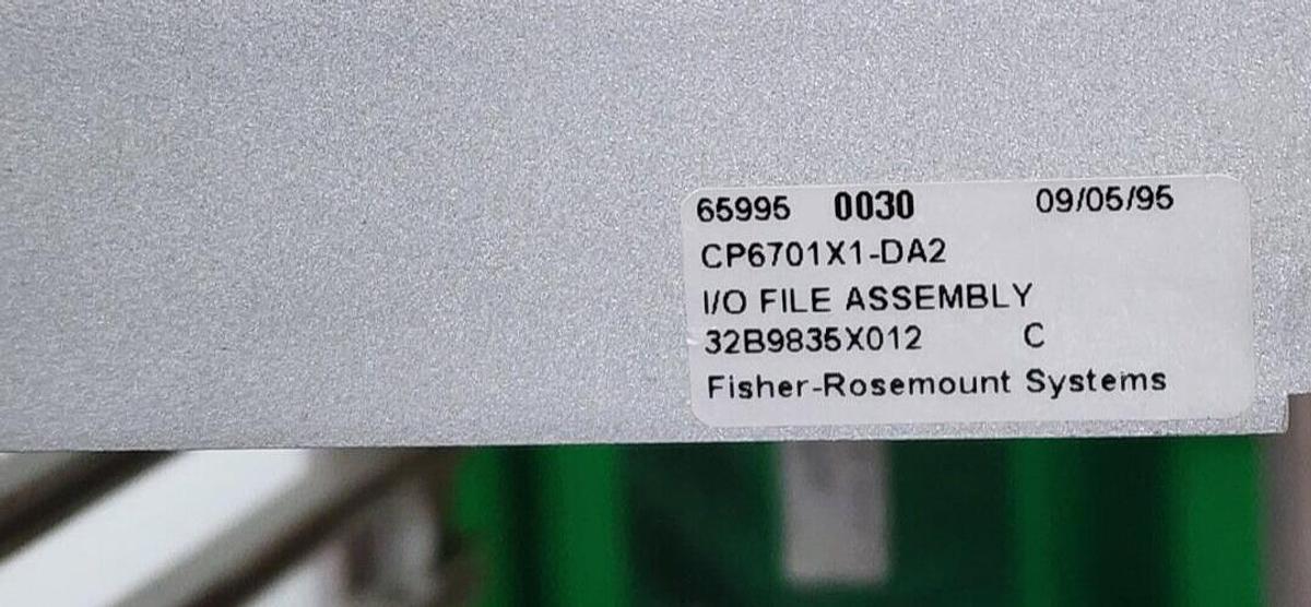 Used FISHER ROSEMOUNT SYSTEMS CP6701X1-DA2 I/O FILE RACK ASSEMBLY