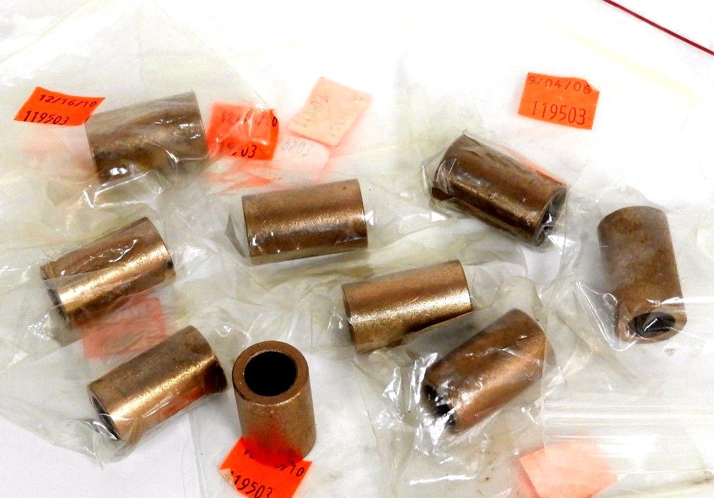Used LOT OF 9 NEW SYMMCO SS-1624-20 1/2"IDx3/4"ODx1-1/4" BRONZE BEARING SLEEVES