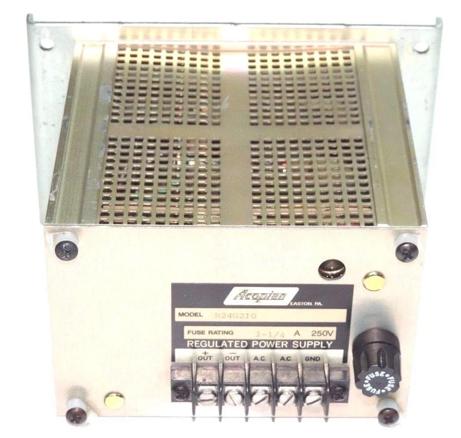 Used LOT OF 2 ACOPIAN B24G210 REGULATED POWER SUPPLIES 1-1/4A  250V