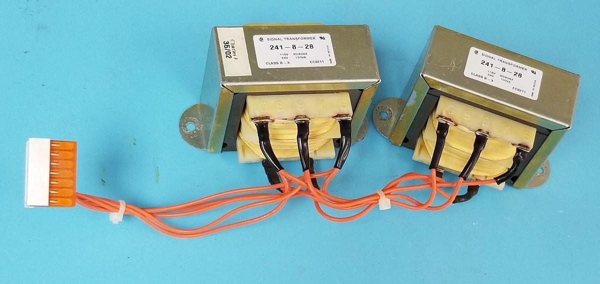 Used LOT OF 2 SIGNAL TRANSFORMER 241-8-28 TRANSFORMERS 115VAC 50/60HZ 100VA ASY-1162